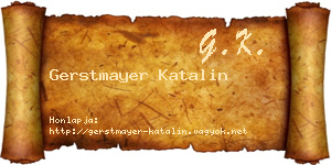 Gerstmayer Katalin névjegykártya
